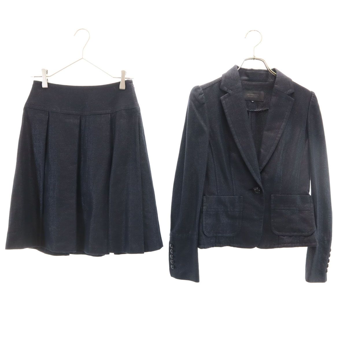 バーバリー スカートスーツ セットアップ 42 XL BURBERRY BLACK LABEL バーバリーブラックレーベル 日本製 スカート
