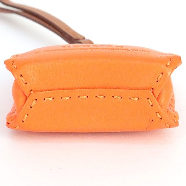 【広尾店】エルメス HERMES サックオランジュ バッグチャーム ショッパーモチーフ オレンジ Y刻印(2020年) 【20281】