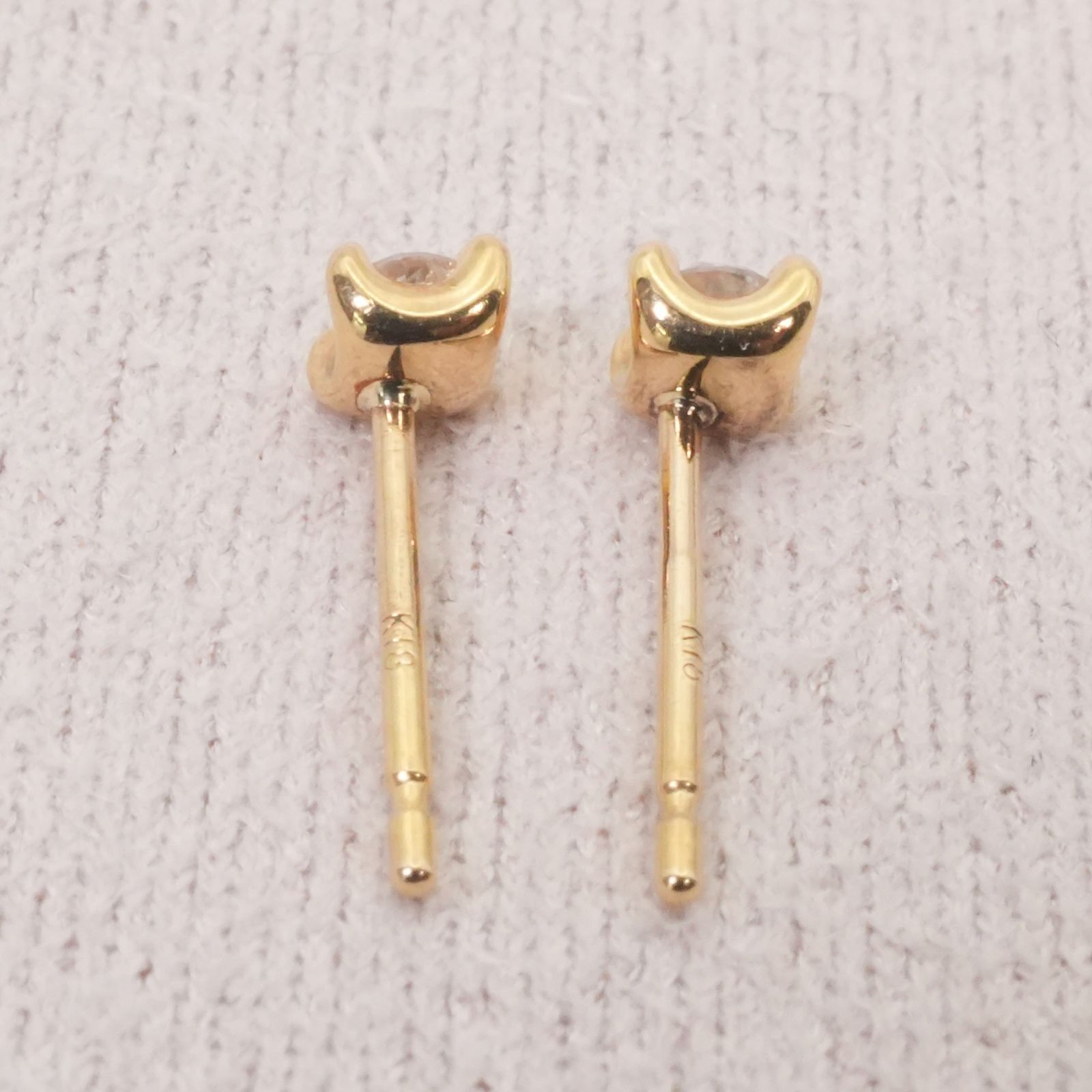 アガット K18 ダイヤモンド ピアス 深津 agete /26-1840 - メルカリ