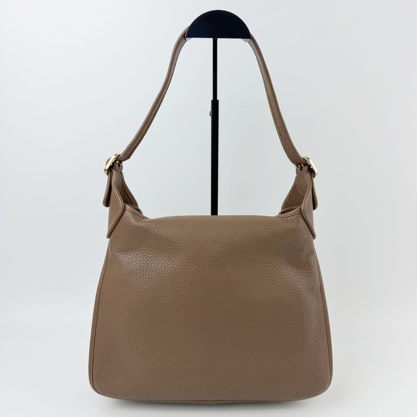 中古】LOEWE ロエベ アナグラム型押し フラップ バックル ワン 