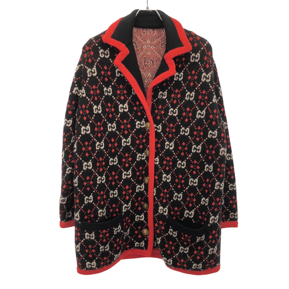 GUCCI グッチ GGジャガードニットジャケット 543433 X9Z62 ブラック
