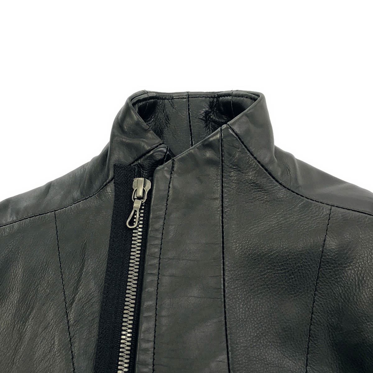 JULIUS ユリウス 16AW カーフスキン スラッシングハイネックレザー