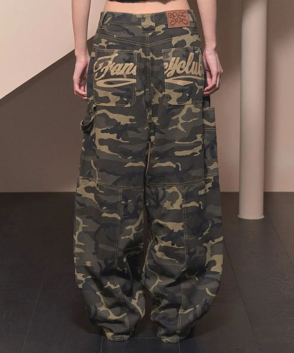 ファンシーークラブ カーペンター レタリング デニム パンツ (KHAKI CAMO) カモ ズボン 2 12,276円