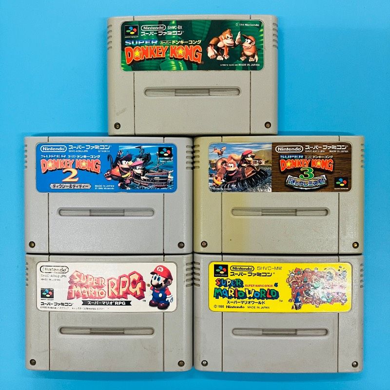 5点セット】スーパーファミコン スーパードンキーコング スーパー