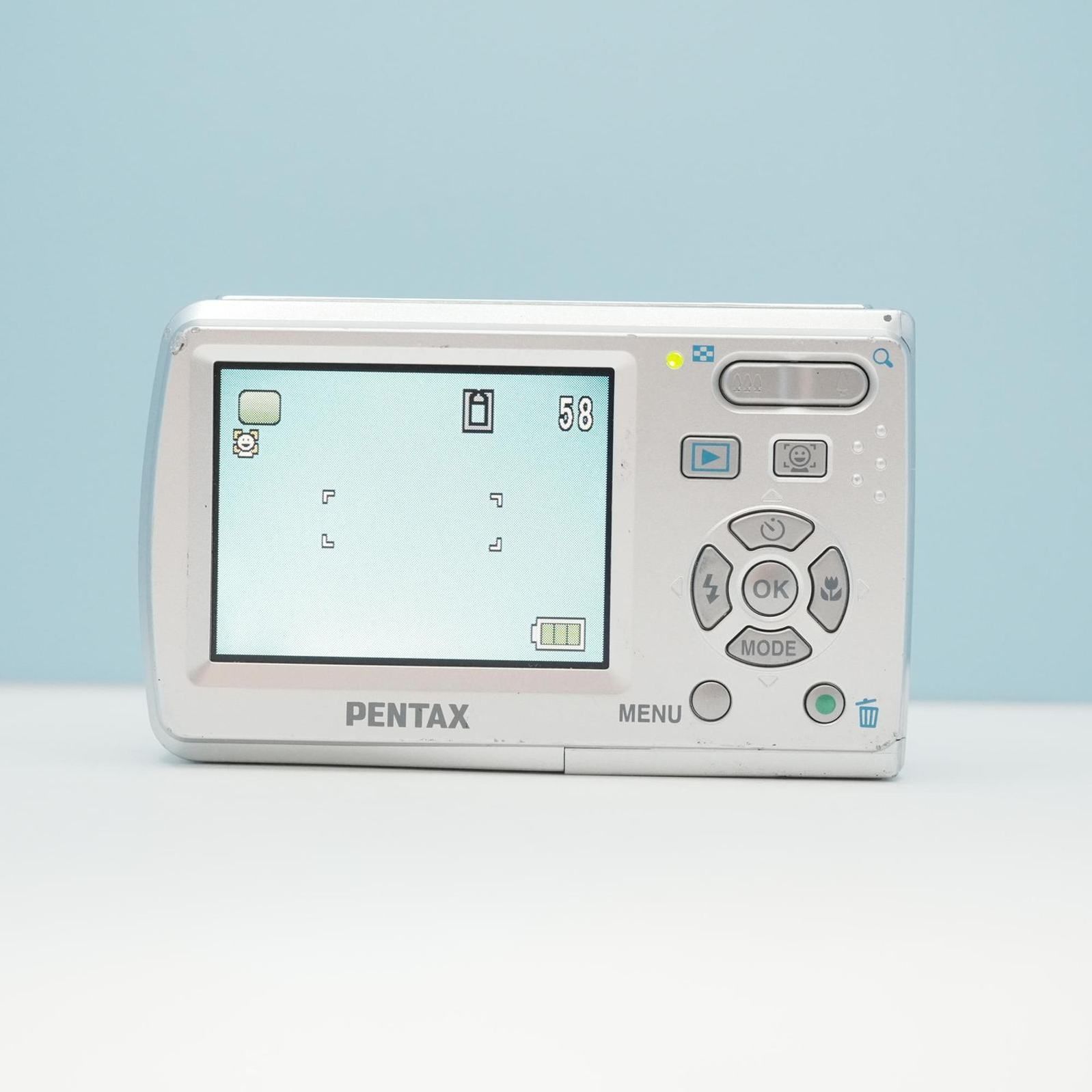 PENTAX Optio E60 デジカメ スマホ転送OK フルセット シロクマカメラ