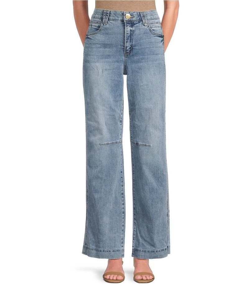デモクラシー レディース ボトムス デニムパンツ ワイドレッグ ジーンズ Democracy AbsolutionR Skyrise Round Up Double Side Seam Wide Le