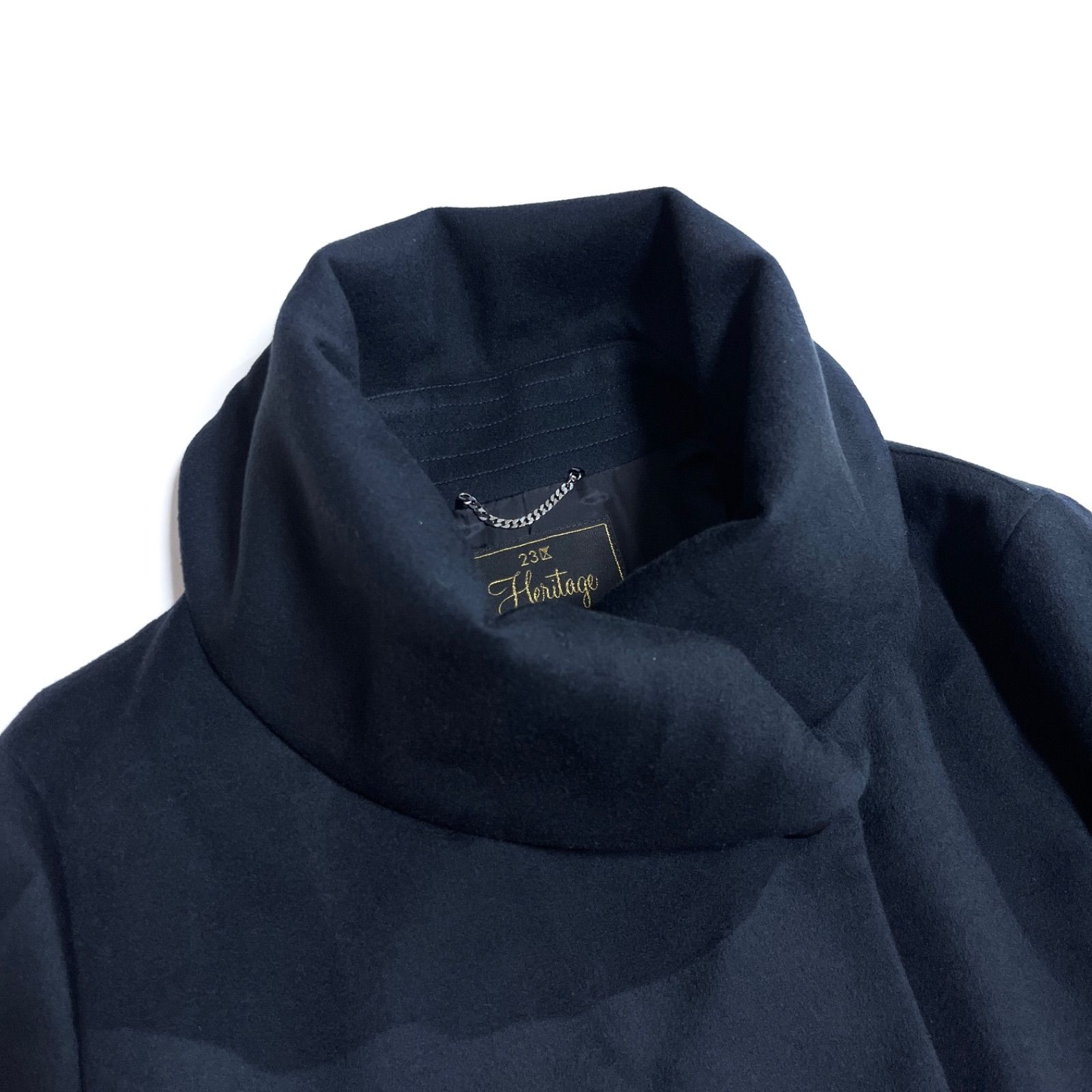 kP15 23区 Loro Piana 大きいサイズ 48 カシミヤ ショールカラーコート