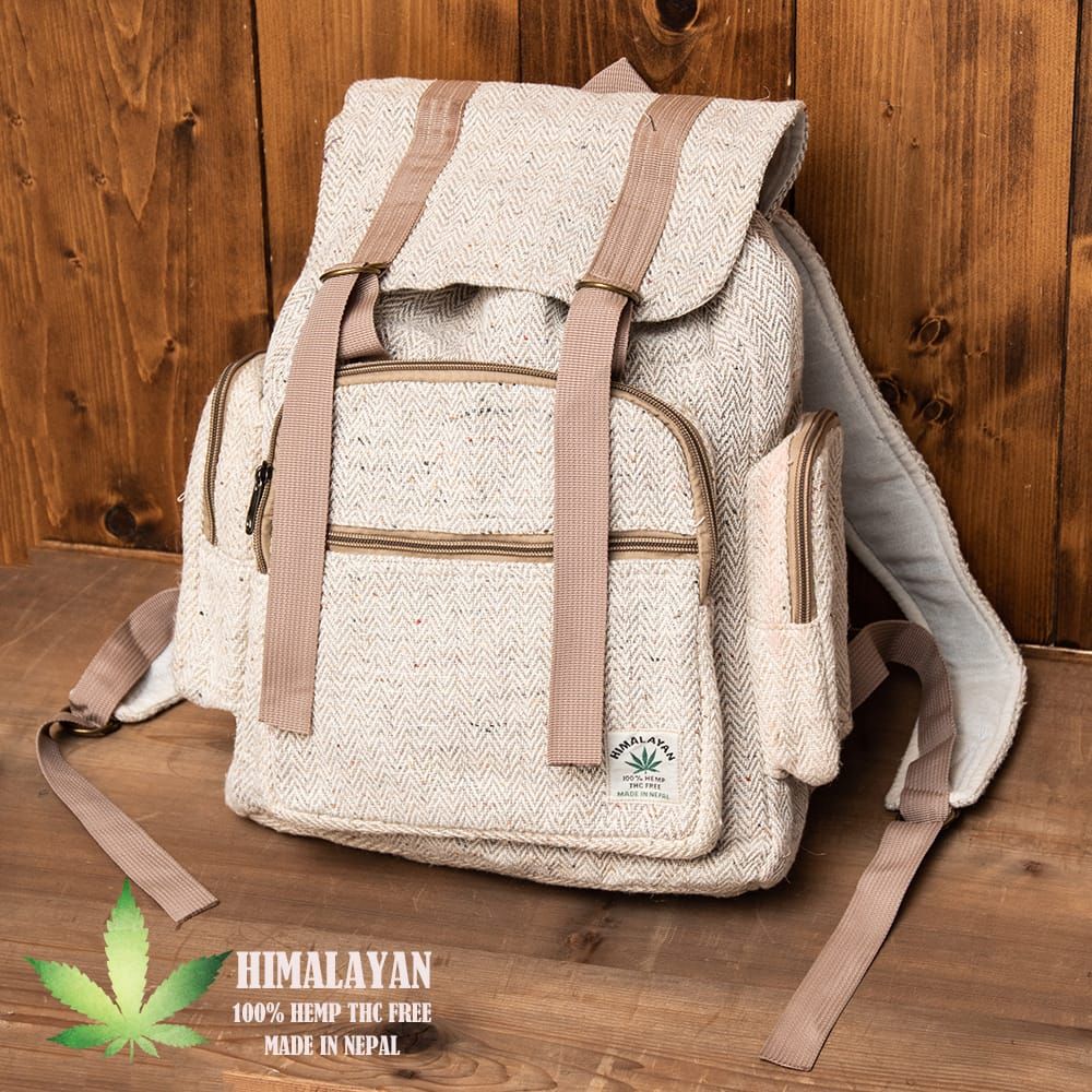 Hemp material natural backpack / Hemp bag rucksack backpack