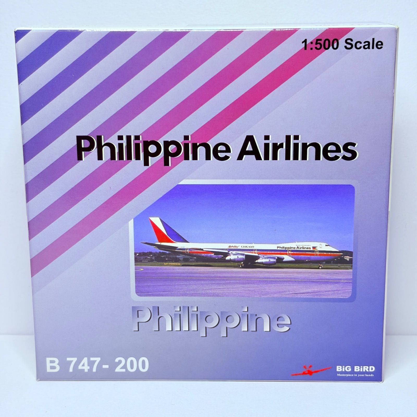 【中古品】Big Bird 1/500 Philippine Airlines Boeing 747-200 N742PR フィリピン航空 飛行機 ダイキャスト