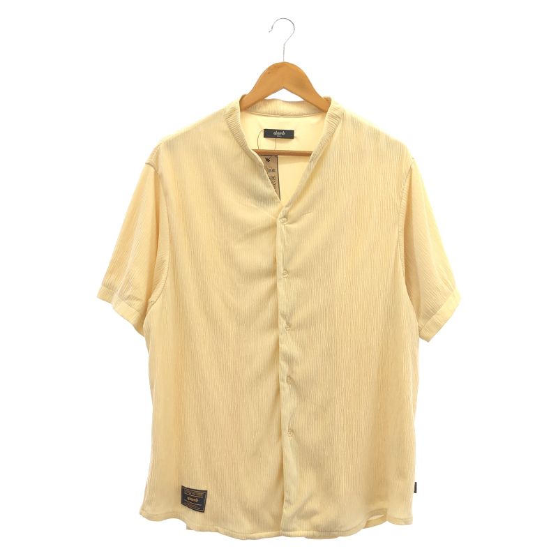 【中古】glamb Glamour Crepe Shirt サイズS ベージュ GB0225/SH10 グラム[19]