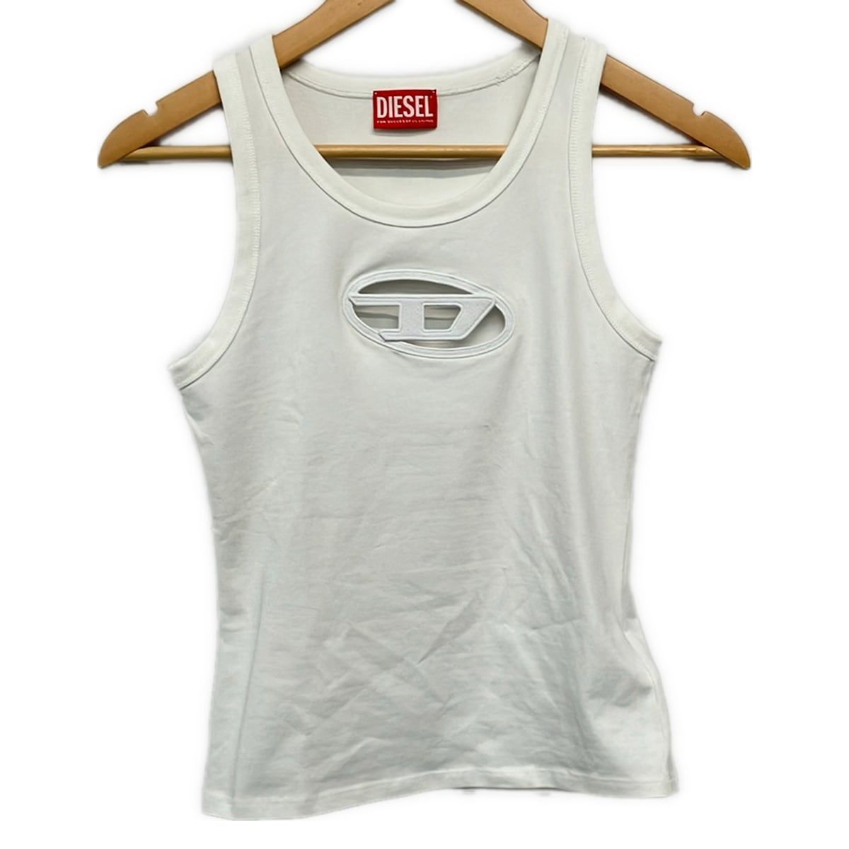 【正規品/新品半額以下】DIESEL ディーゼル タンクトップ M オーバルD DIESEL(ディーゼル) タンクトップ サイズXS レディース美品 - A15703