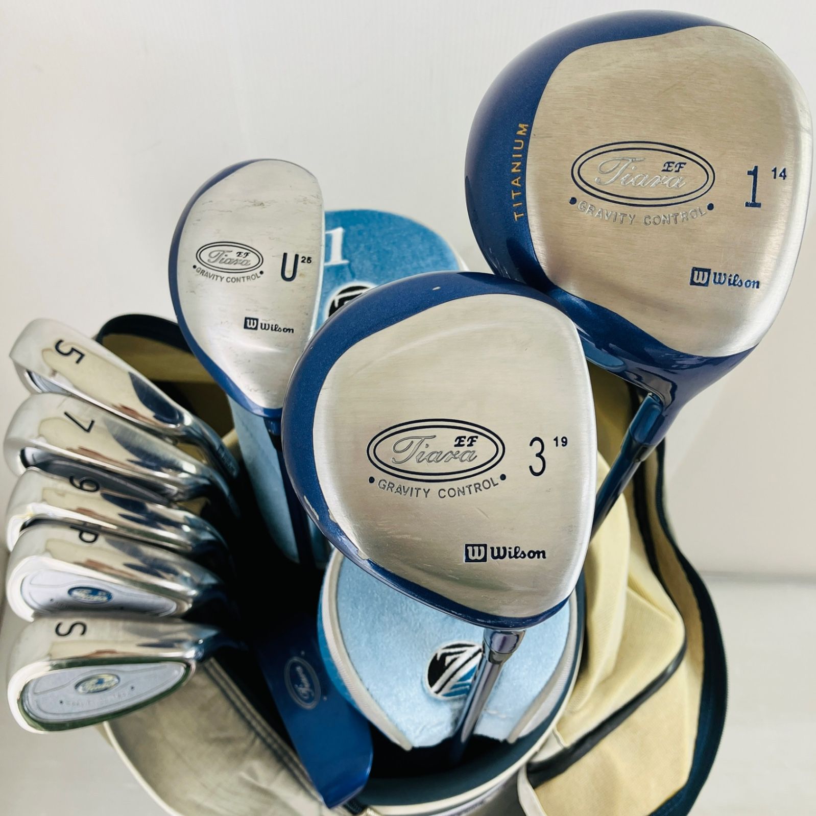 Wilson レディース ゴルフクラブセット ブルー レディース Wilson ウィルソン Tiara ティアラ EF ゴルフクラブセット