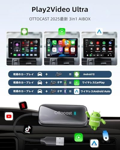 公式】Ottocast Play2Video Ultra YouTube・Netflix・Spotify・TikTok
