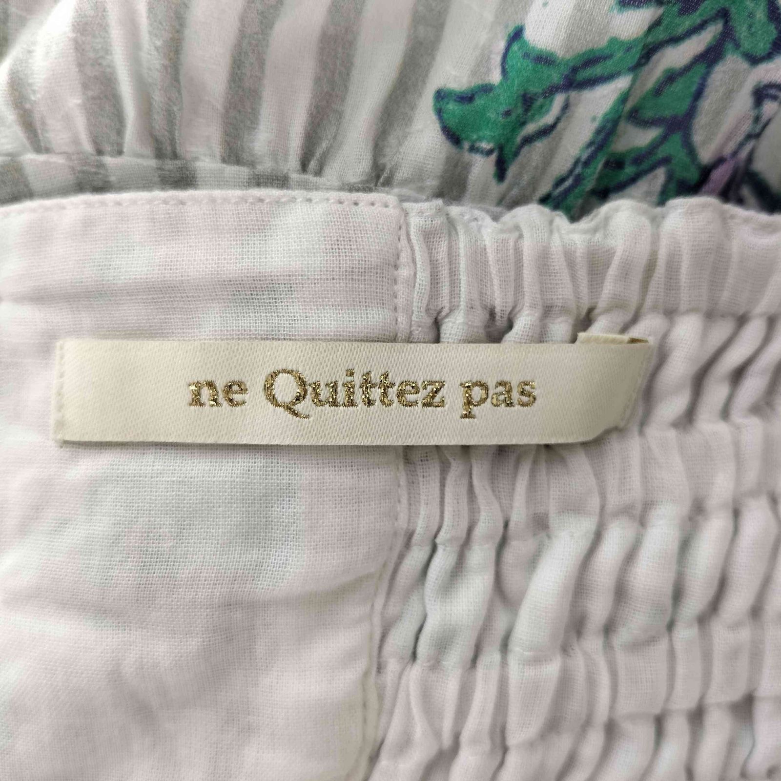 ヌキテパ NE QUITTEZ PAS Cotton Jacquard Lily Print Cami Dress