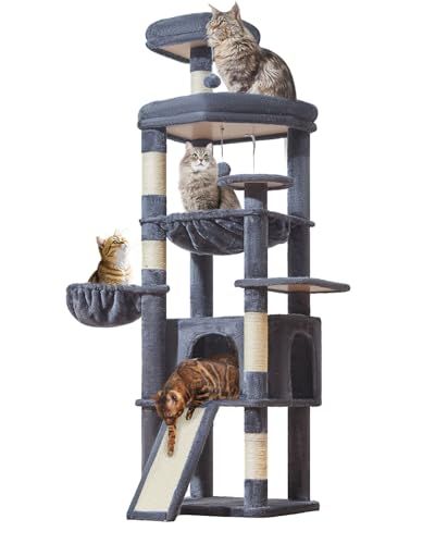 Taoqimiao キャットタワー 高さ 183cm 大型猫用 多頭飼い 据え置き型