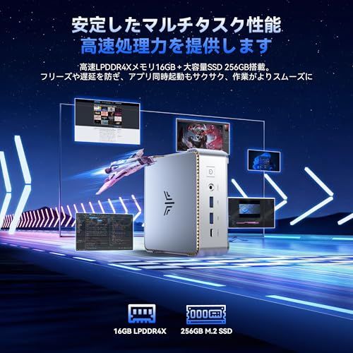 NiPoGi ミニpc Ryzen 7330U【2026新型・3500Uより倍速い】16GB+256GB