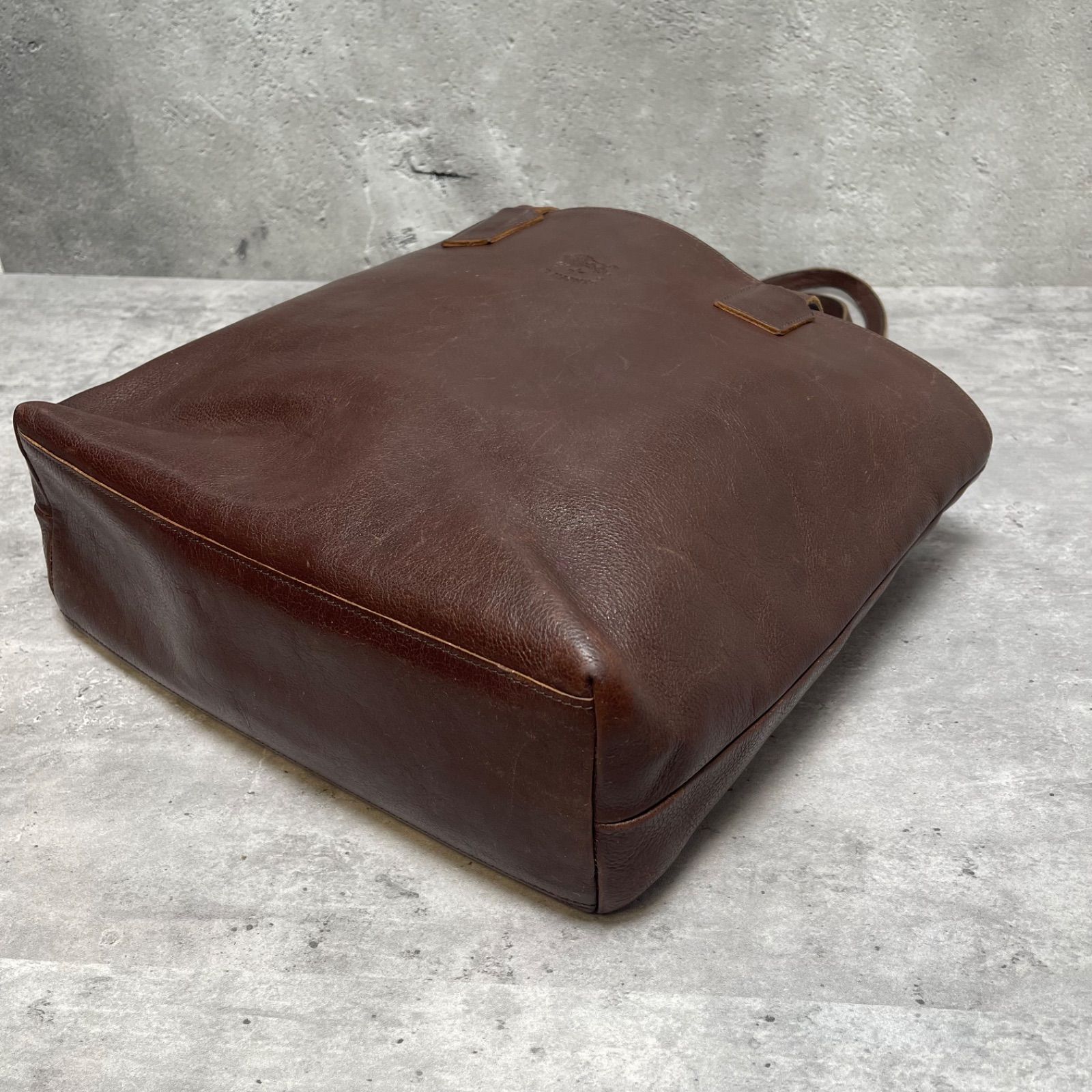 IL BISONTE イルビゾンテ 本革 レザー トートバッグ ブラウン 大容量
