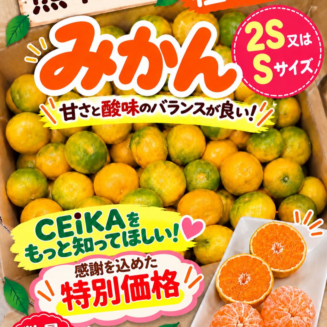 熊本県産 極早生みかん 2SまたはSサイズ 約8kg 新品 - メルカリ
