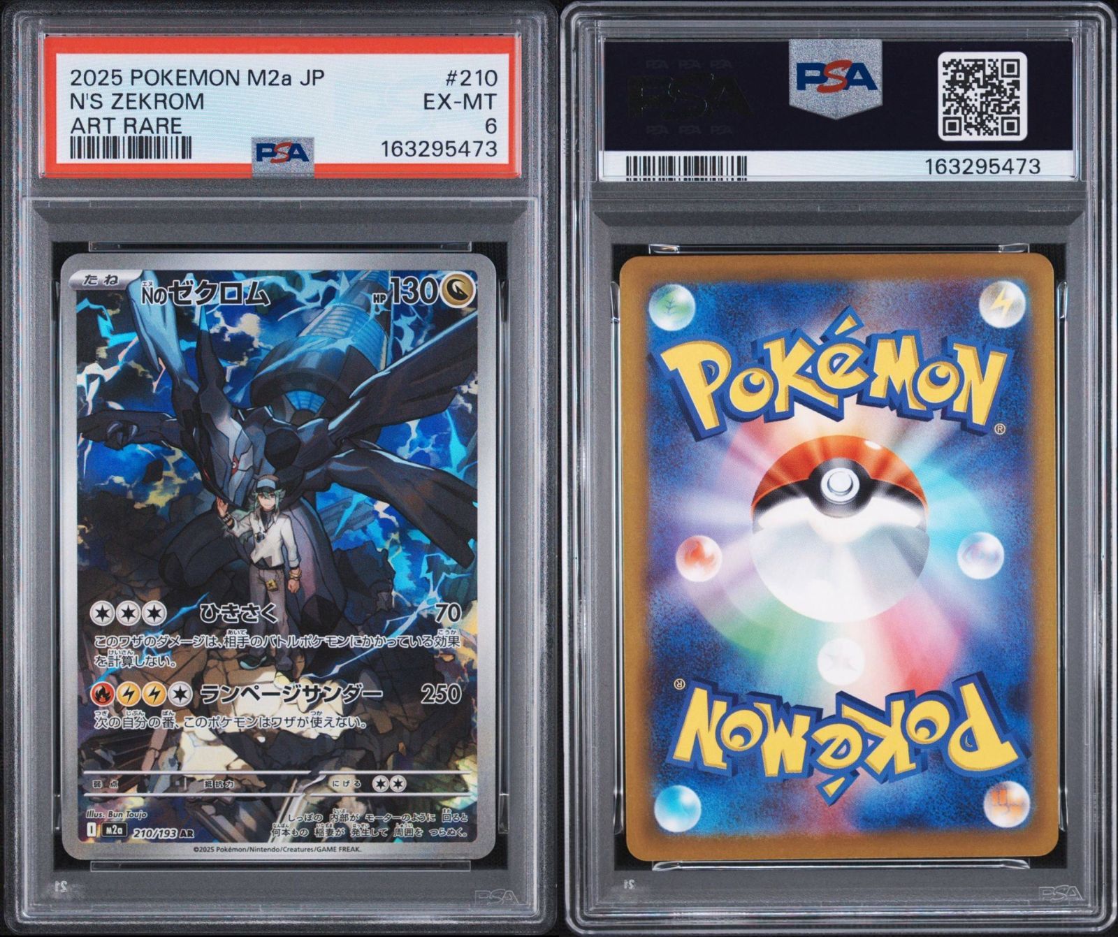 PSA6】MEGAドリームex 収録 Nのゼクロム M2a 210/193 AR #5473 - メルカリ