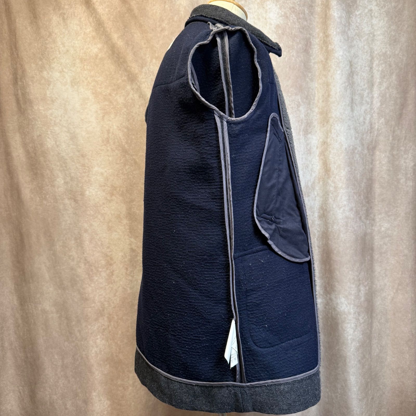sacai サカイ フード付き ボアダッフル ピーコート ネイビー サイズ1 S