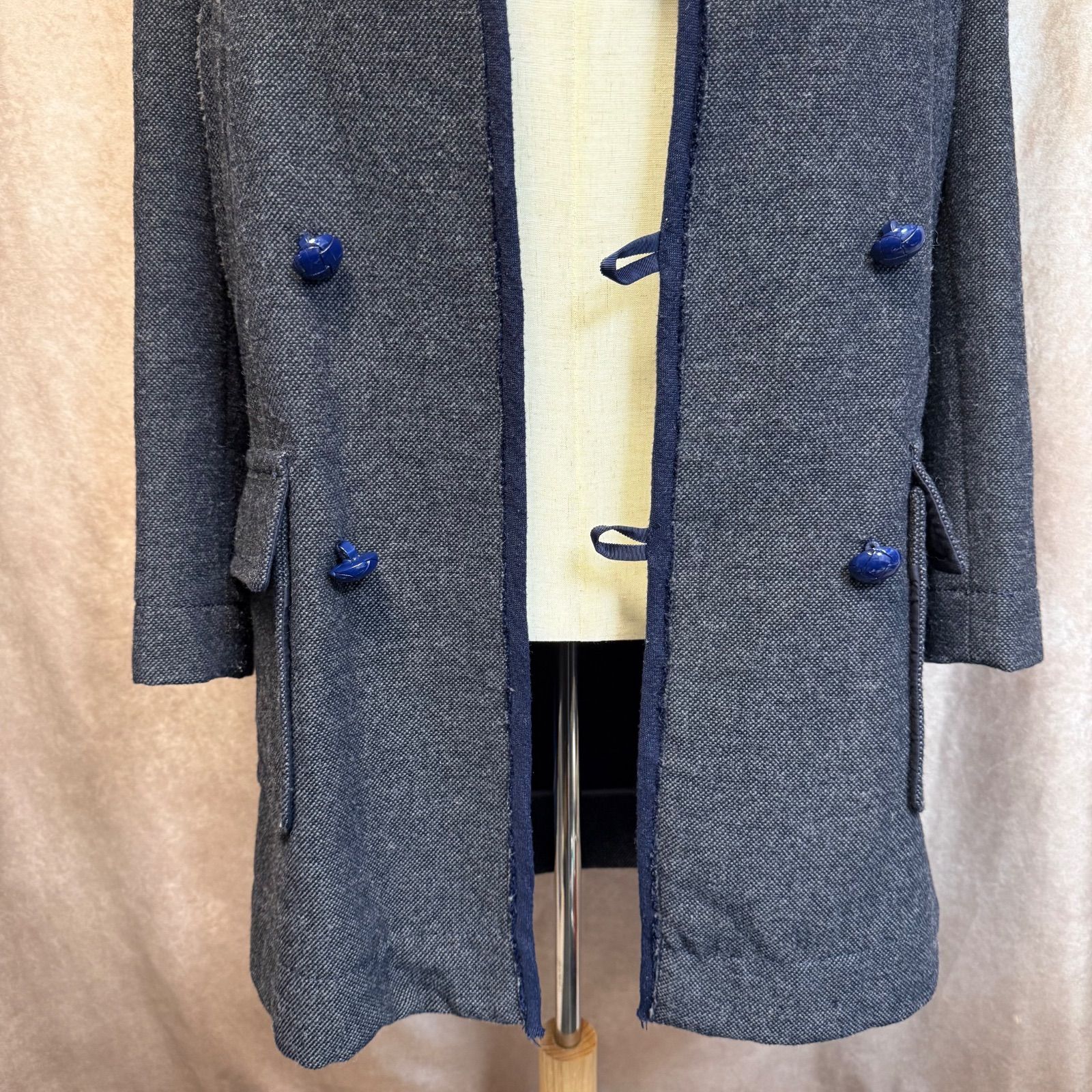 sacai サカイ フード付き ボアダッフル ピーコート ネイビー サイズ1 S