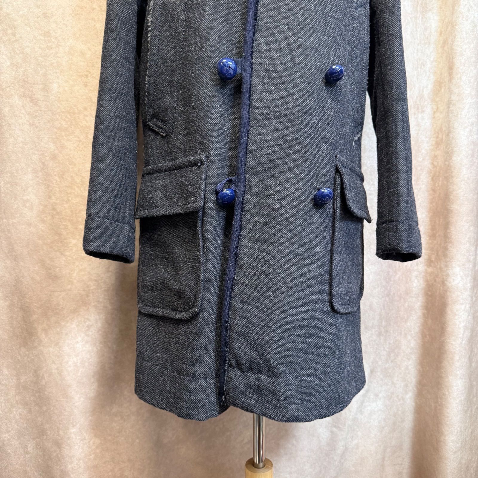 sacai サカイ フード付き ボアダッフル ピーコート ネイビー サイズ1 S sacai サカイ フード付き ボアダッフル ピーコート ネイビー サイズ1 S