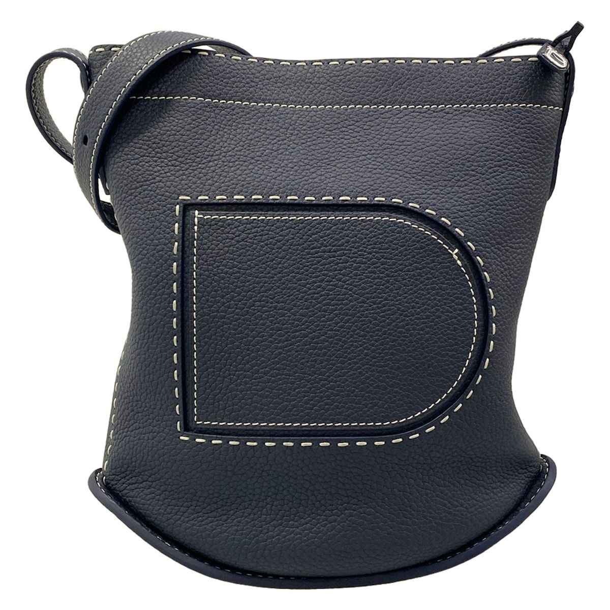 DELVAUX(デルボー) ショルダーバッグ美品 パン デイリー ネイビー レザー