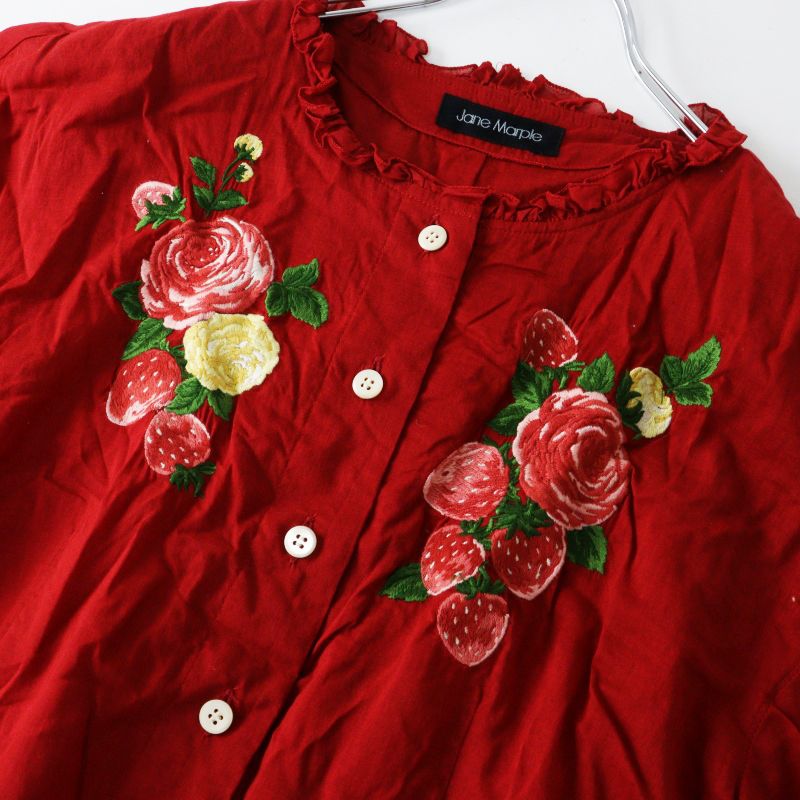 サンプル品】 ジェーンマープル Jane Marple Strawberry EMB dress