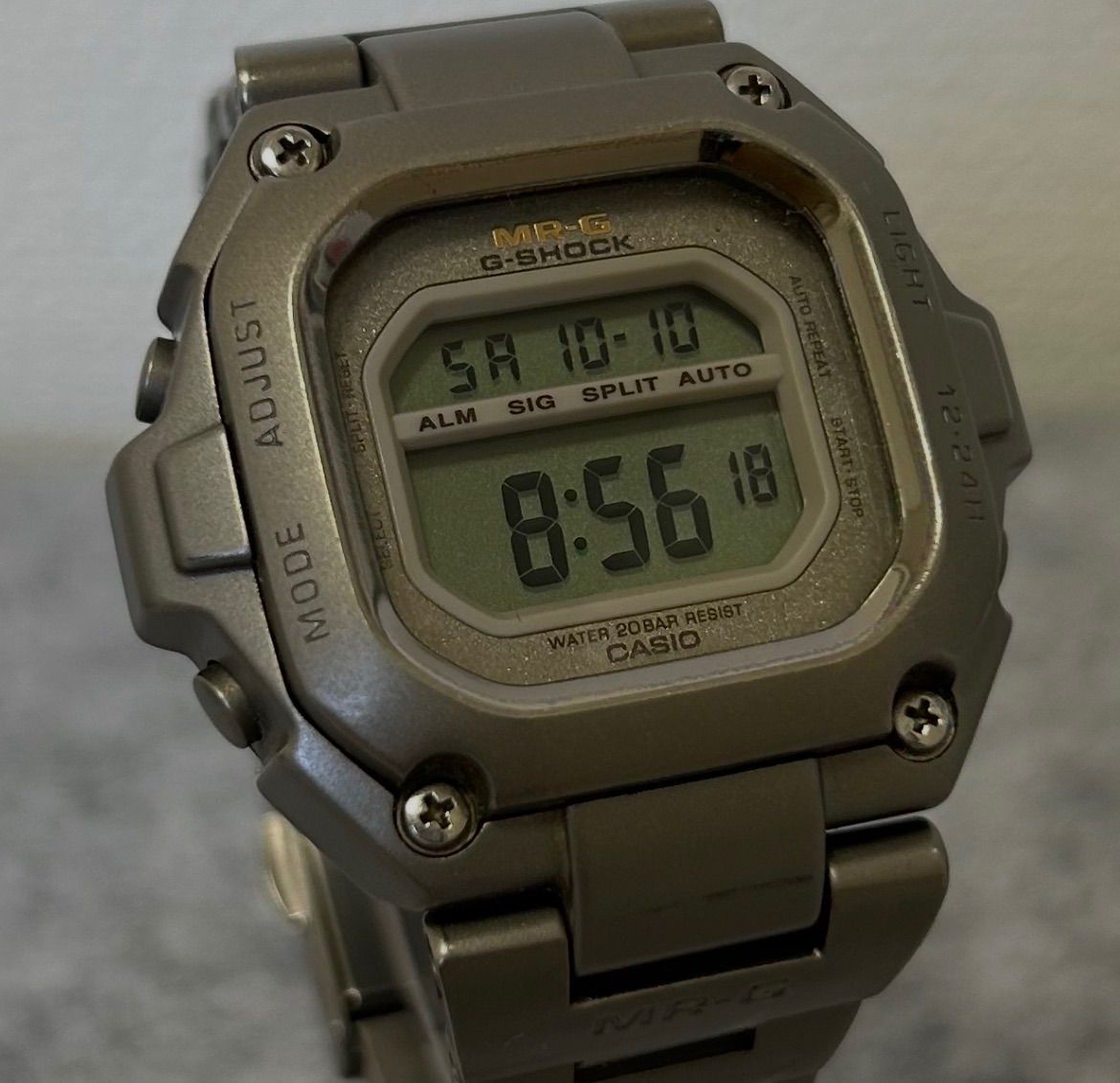 【ビンテージ】カシオMRG-1000TチタンフルメタルGショック G-SHOCK MRG-110T ジーショック フルチタン 初代 角形 デチタンバンド