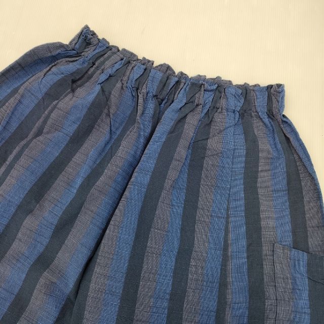 ヤンマ産業/YAMMA コットン 会津木綿 かつお縞 イージーパンツ