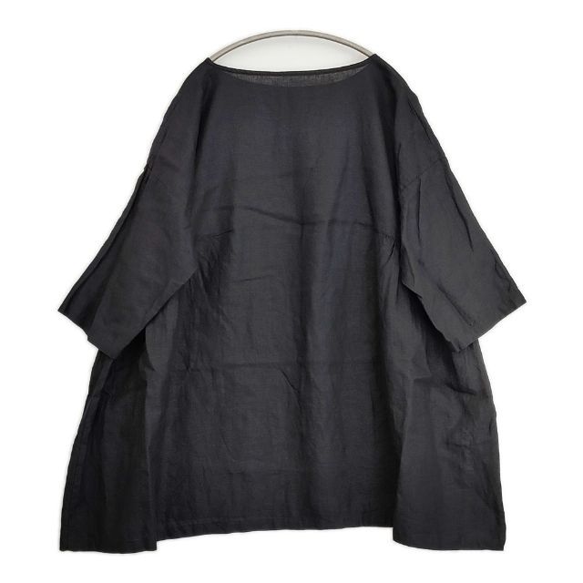 nest Robe リネン サイドギャザー 01193-1309 チュニック ブラック