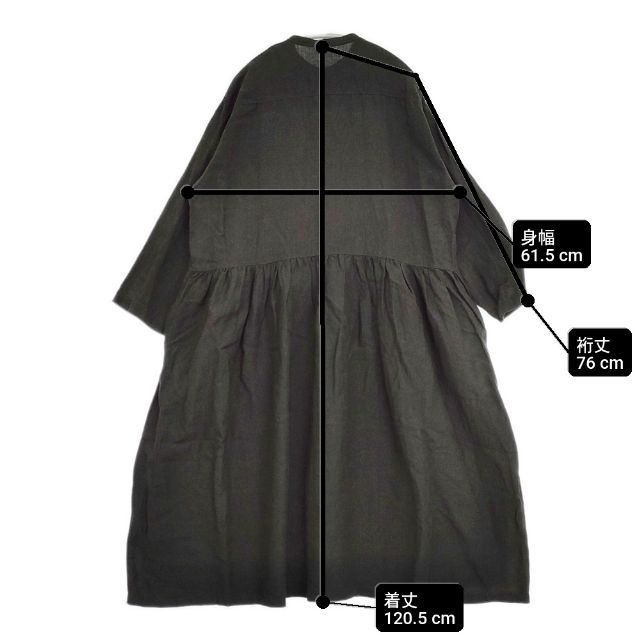 nest Robe リネン近江晒切替シャツワンピース 01214-1145 プルオーバー