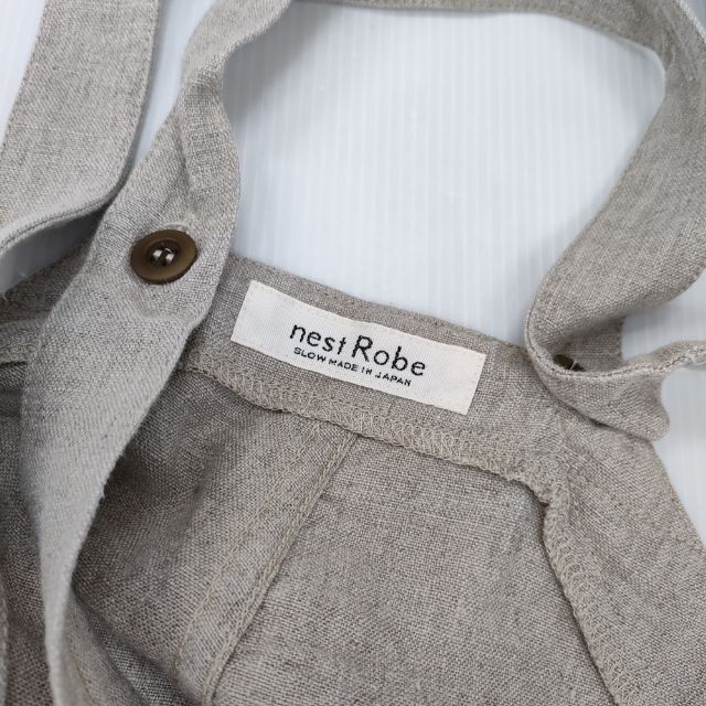 nest Robe ブラックリネンデッキサロペット 01212-1151 オーバーオール