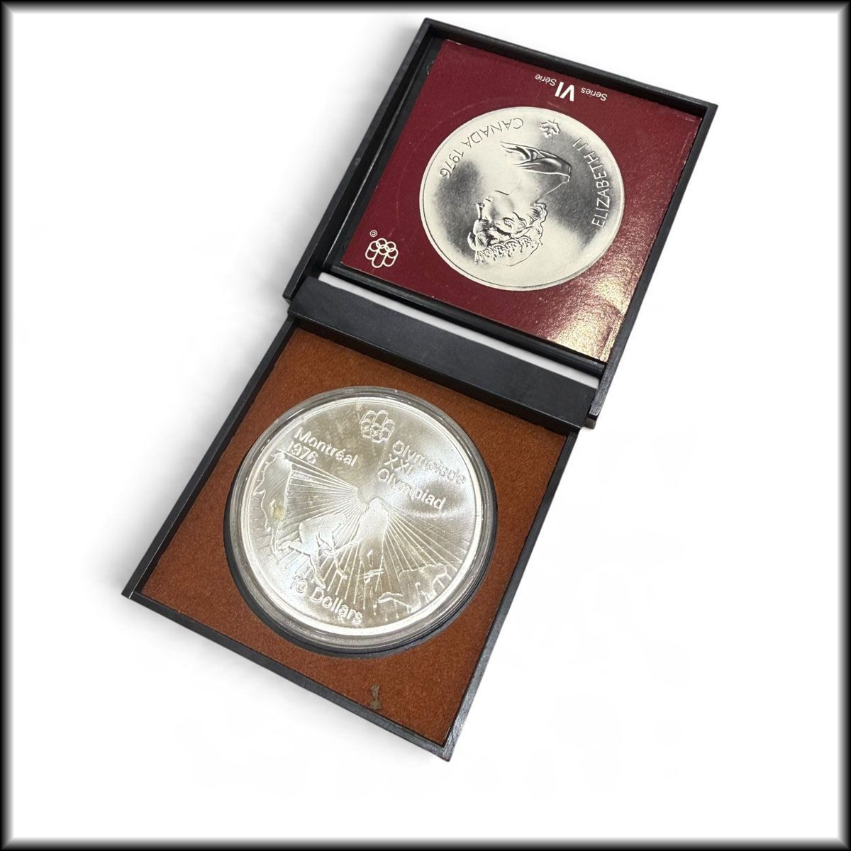 ◆銀貨◆1976 モントリオールオリンピック 記念10ドル銀貨 アイスホッケー シルバー925 中古