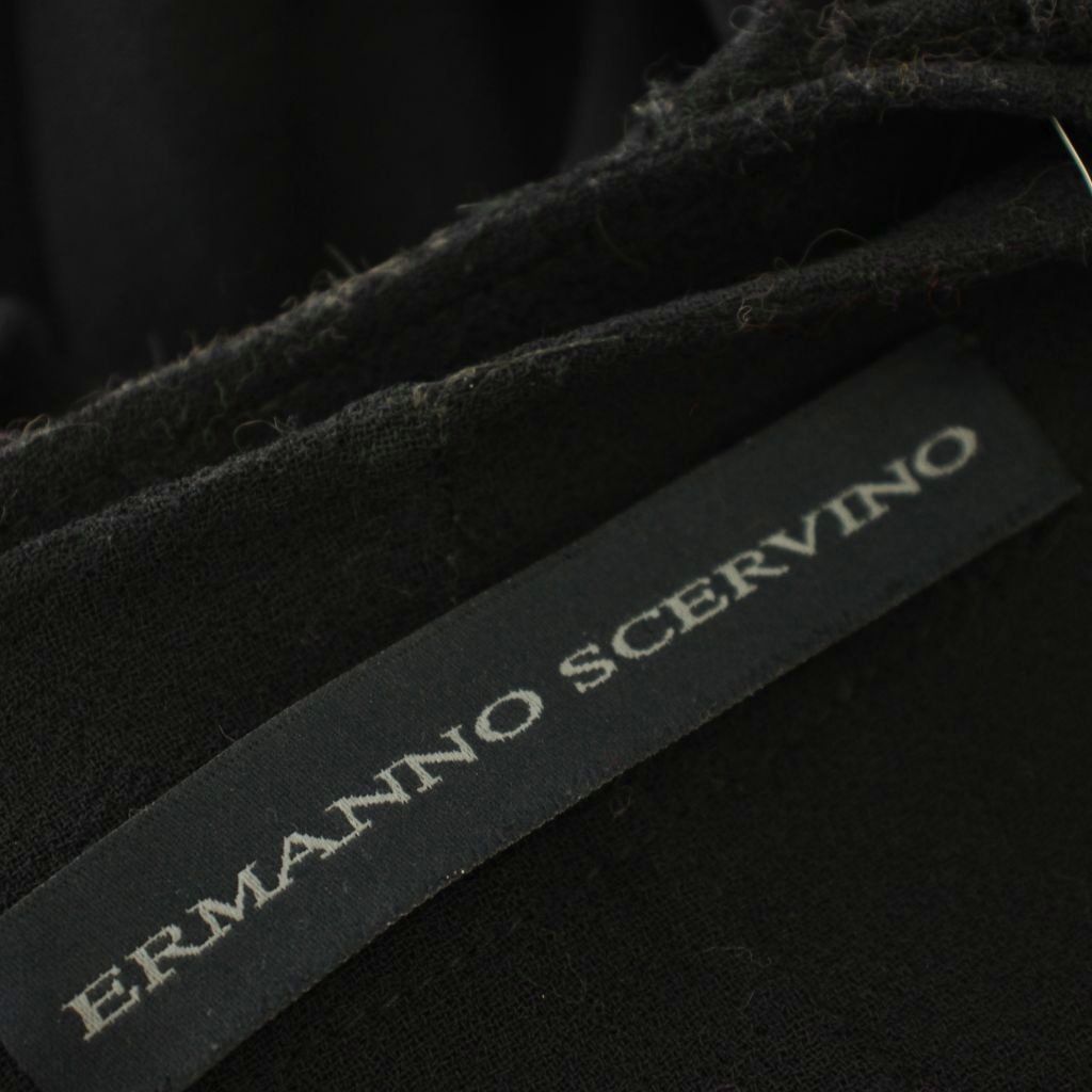 エルマノシェルビーノ ERMANNO SCERVINO ノーカラーコート フリル 44