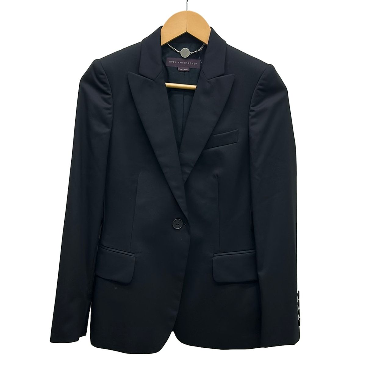 stellamccartney(ステラマッカートニー) ジャケット サイズ36 M レディース美品 - 黒 肩パッド/長袖/春・秋物