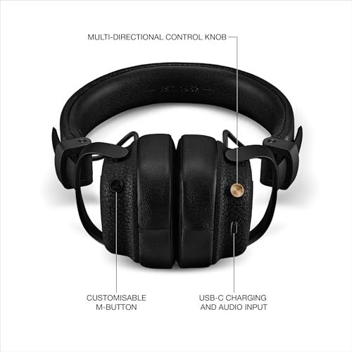 Marshall ワイヤレスノイズキャンセリングオンイヤーヘッドホン Milton A.N.C ブラック Bluetooth / 連続再生50時間 / 通話対応 【国内正規品】mt 0e9f9b62 Marshall ワイヤレスノイズキャンセリングオンイヤーヘッドホン Milton A.N.C ブラック Bluetooth / 連続再生50時間 / 通話対応 【国内正規品】mt 0e9f9b62