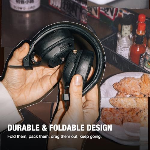 Marshall ワイヤレスノイズキャンセリングオンイヤーヘッドホン Milton A.N.C ブラック Bluetooth / 連続再生50時間 / 通話対応 【国内正規品】mt 0e9f9b62 Marshall ワイヤレスノイズキャンセリングオンイヤーヘッドホン Milton A.N.C ブラック Bluetooth / 連続再生50時間 / 通話対応 【国内正規品】mt 0e9f9b62