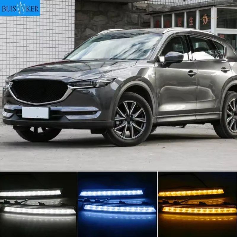 マツダ CX-5 CX 5 2017 2018 12V LED DRL デイタイムランニングライト フォグランプ装飾 フローティングウィンカースタイルリレー 2個 13,417円
