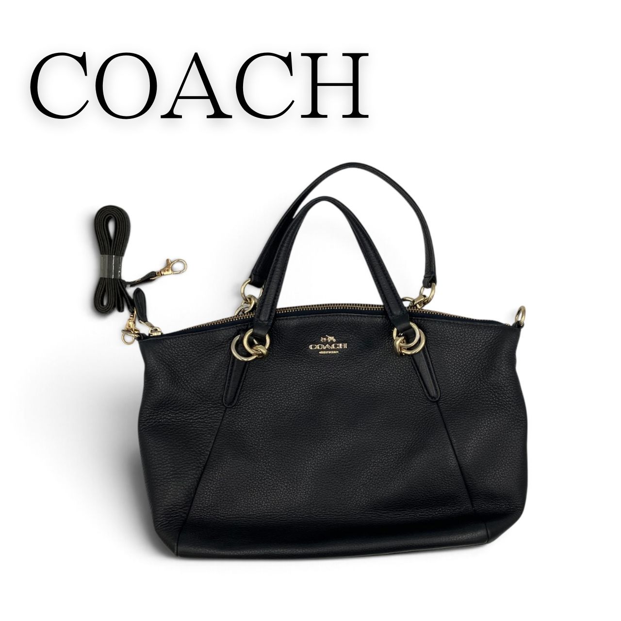コーチ 2wayバック ネイビー COACH ショルダーバッグ ハンドバッグ