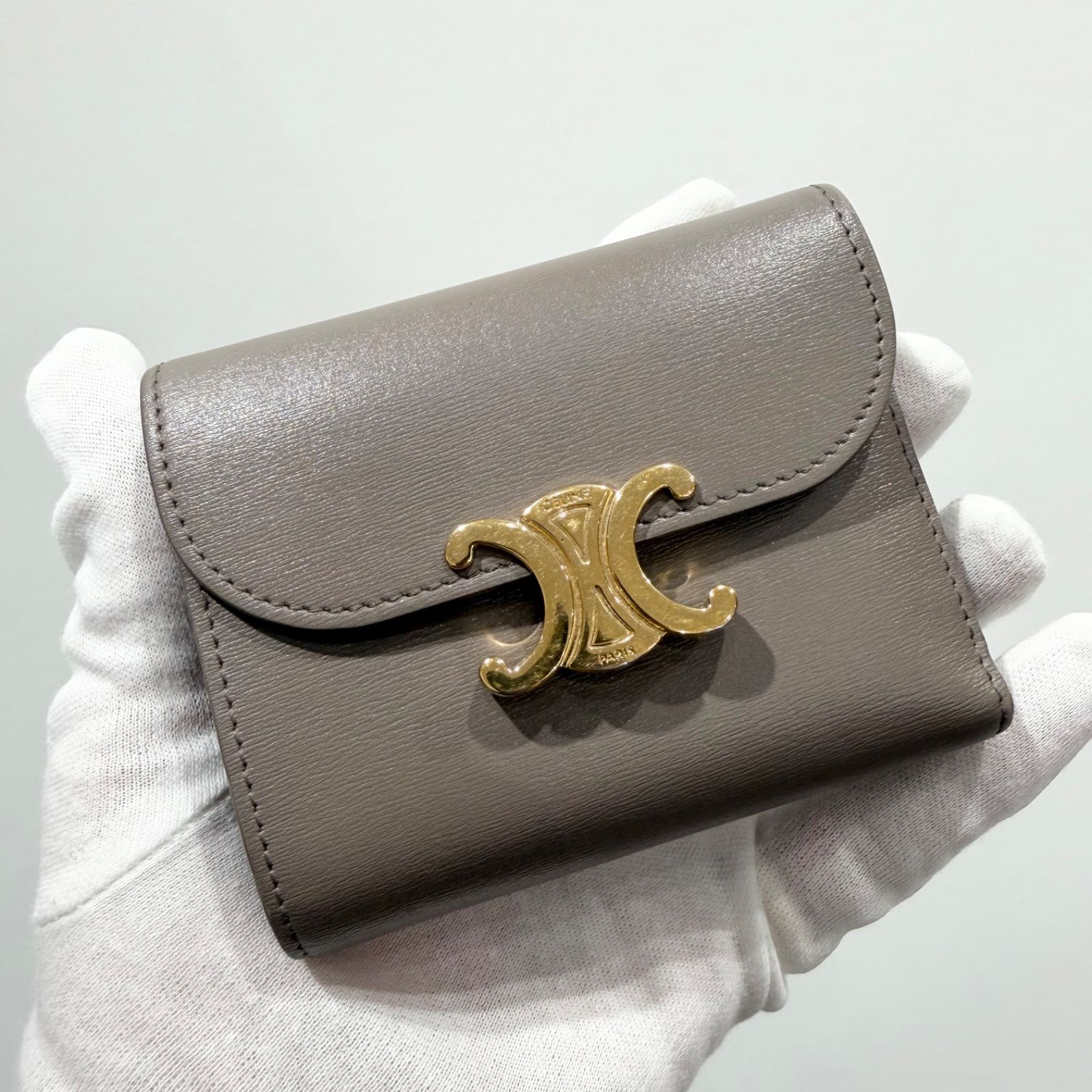 CELINE】 セリーヌ スモール フラップウォレット トリオンフ 三つ折り