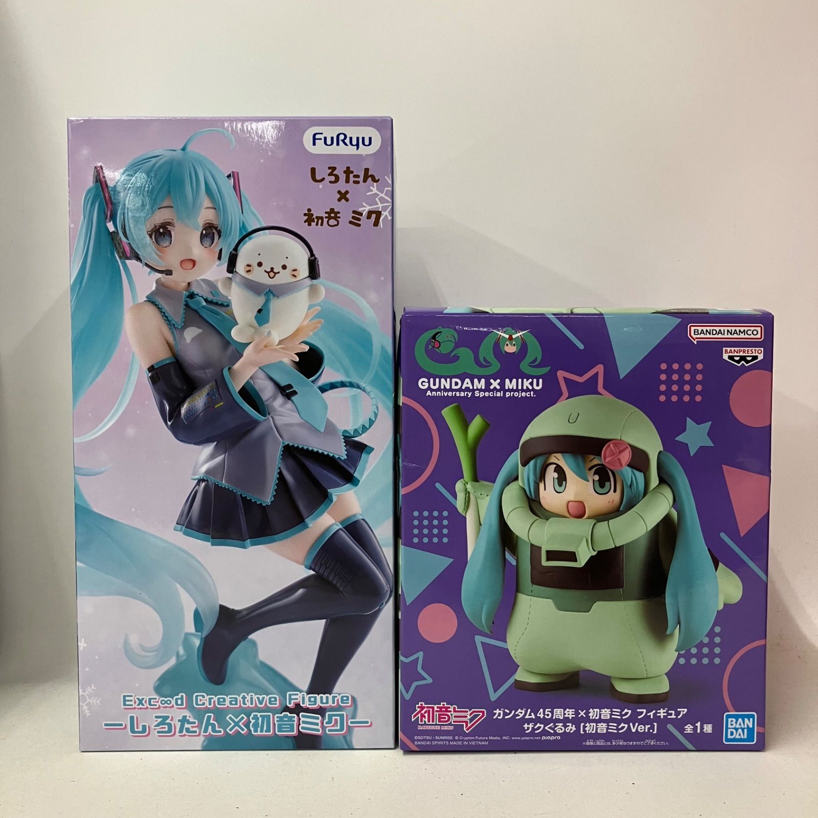 未開封 しろたん×初音ミク ザクぐるみ フィギュア 2種 6個セット