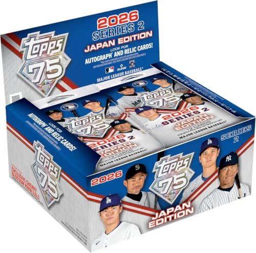 2026 Topps Series 2 Baseball-Japan Edition BOX/公式 トップス 75周年 ベースボールカード 日本限定版 ( 1パック / 12枚入り , 1ボックス / 20パック入り ) メジャーリーグ カード トレカma