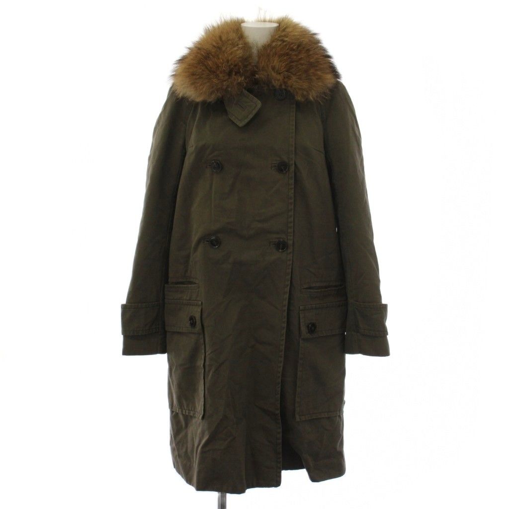 イヴサロモン YVES SALOMON ARMY モッズコート ロング ファー ボア
