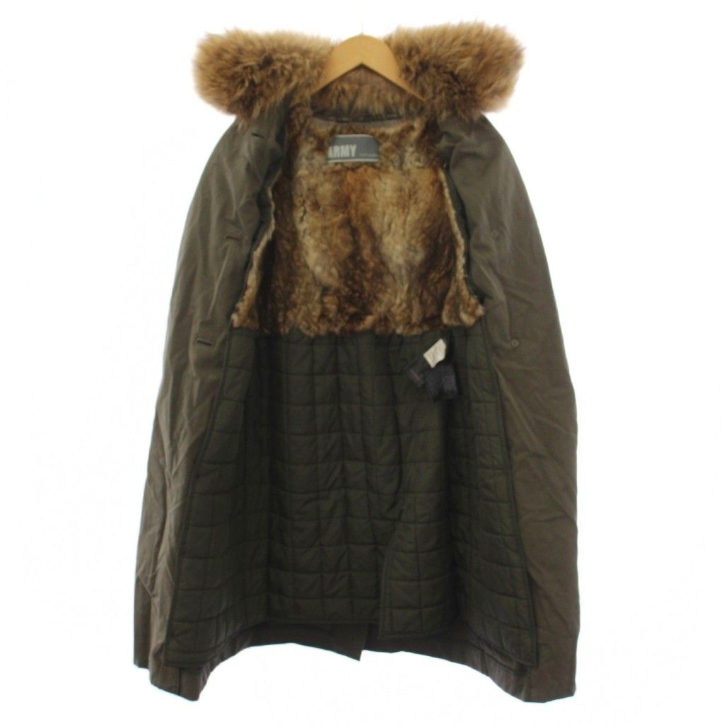 イヴサロモン YVES SALOMON ARMY モッズコート ロング ファー ボア