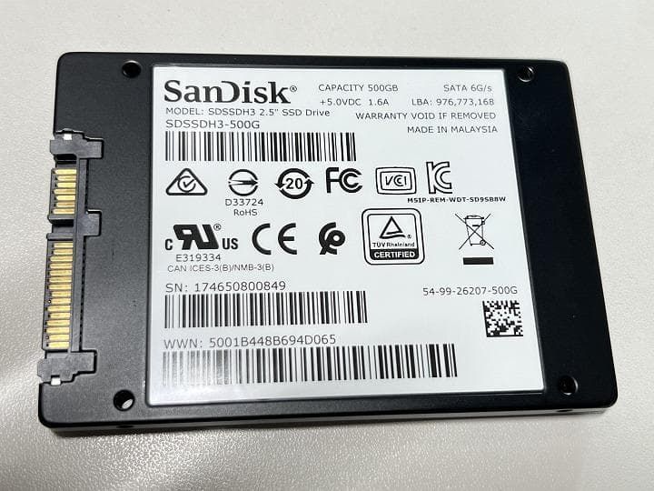 50308 SanDisk 3D SSD SDSSDH3-500G Ultra - メルカリ