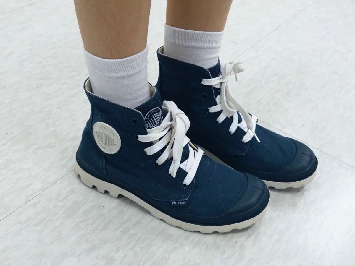 ヴィンテージ PALLADIUM(パラディウム) ネイビー ハイ スニーカー シューズ 10,018円