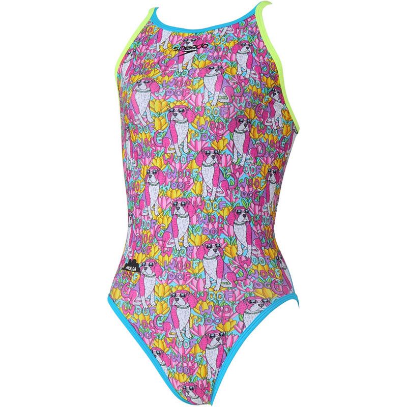 スピード Speedo MULGA Flower Dog TurnS Suit 水泳 水着 水着レディース競泳用（非公認・ STW02659MU、ピンク