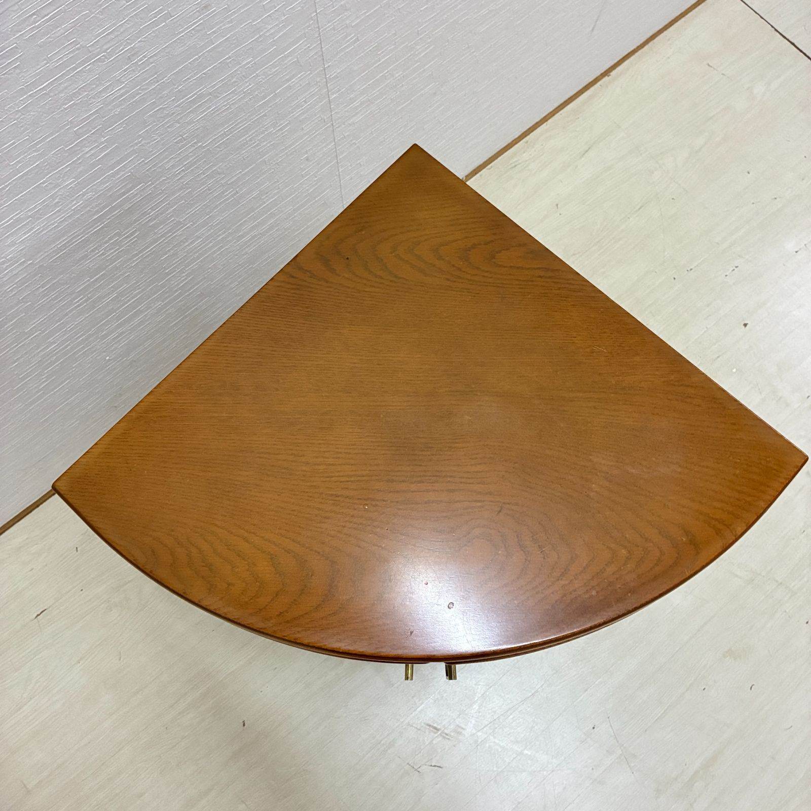 オールドカリモク】コーナーキャビネット ガラスキャビネット サイド