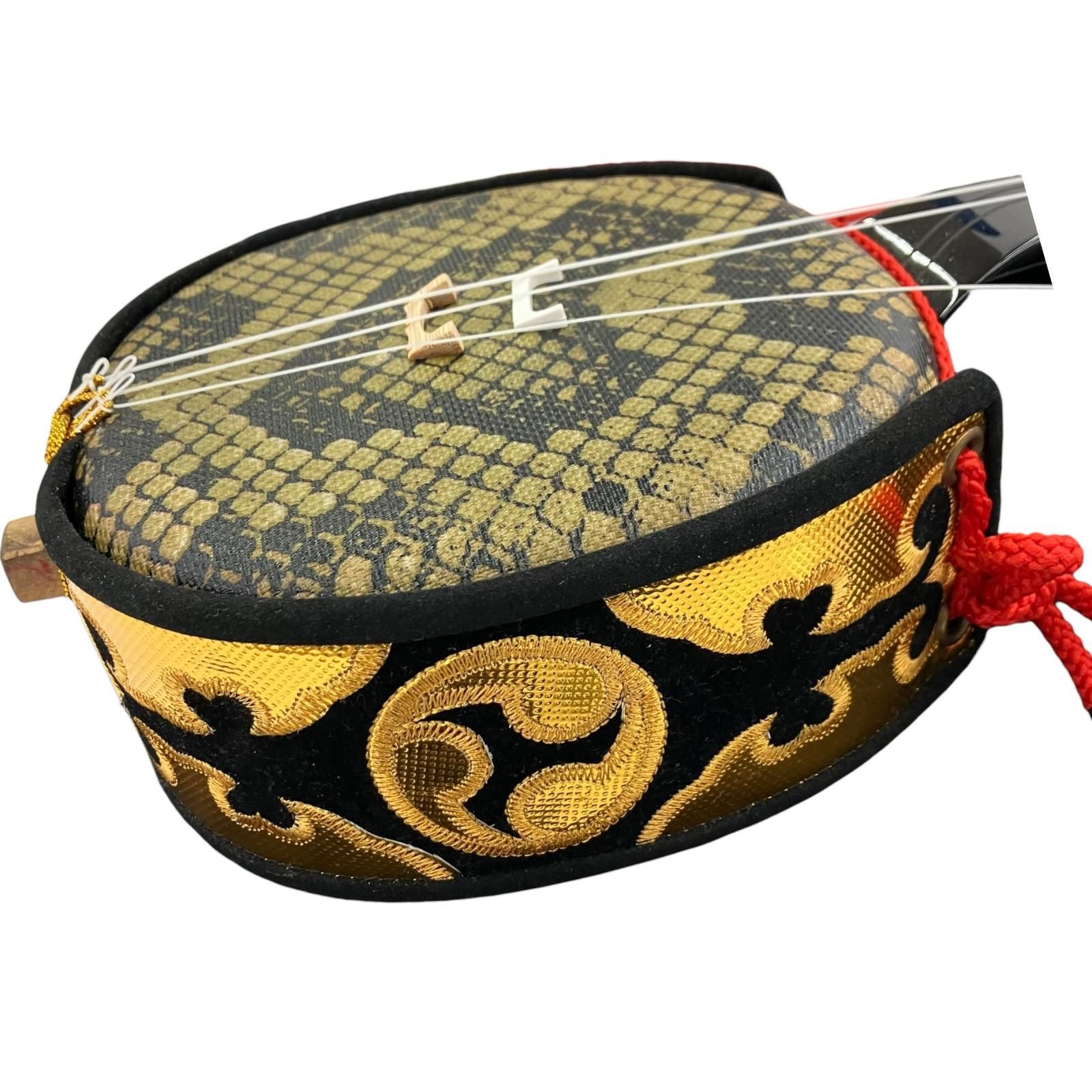 186000 現状品 沖縄三線 人口蛇皮 - メルカリ